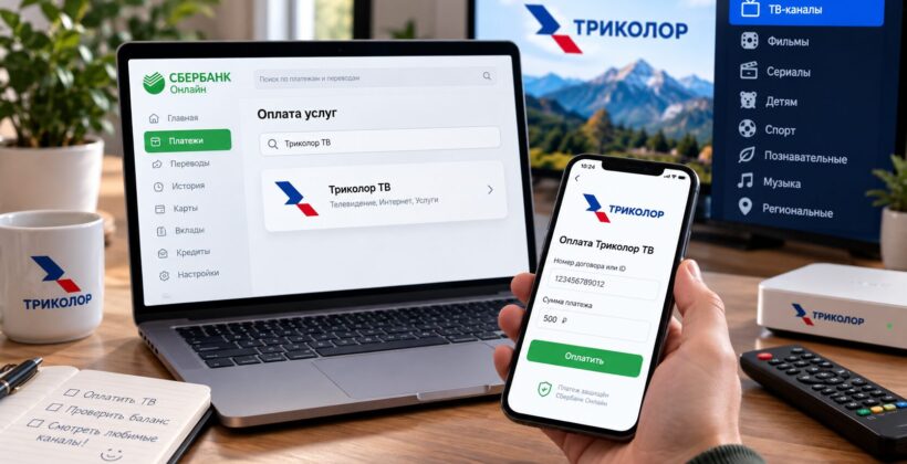 Как оплатить Триколор ТВ через Сбербанк Онлайн